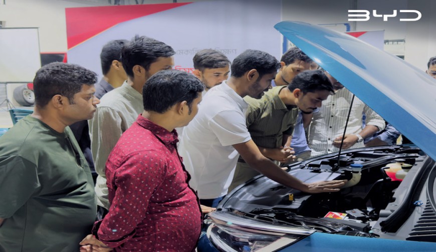ইভি খাতে দক্ষতা বাড়াতে এনইভি মেকানিক ট্রেনিং প্রোগ্রাম চালু করল বিওয়াইডি