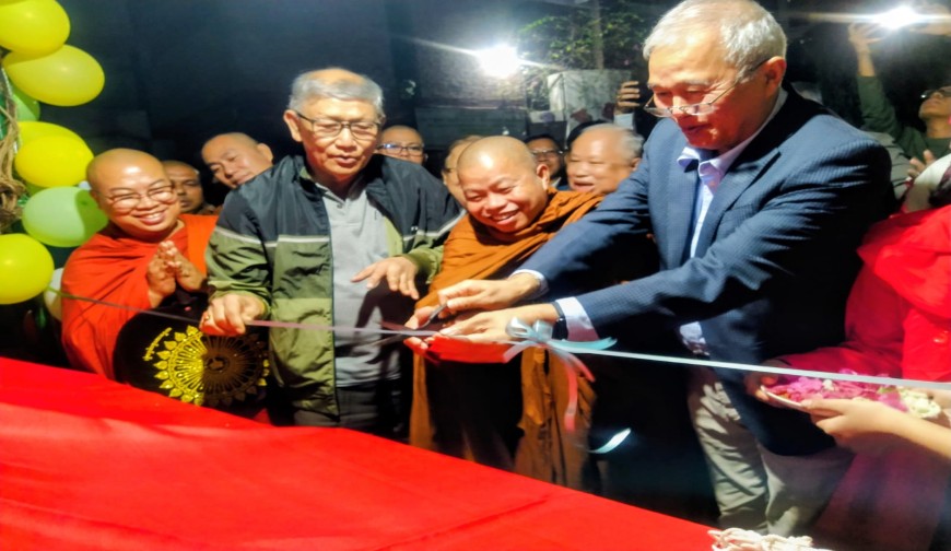 শাক্যমুনি বৌদ্ধ বিহারের ভিত্তিপ্রস্তর স্থাপন করলেন সুপ্রদীপ চাকমা