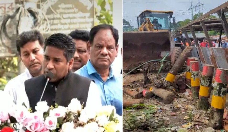 নলছিটিতে দিনের আলোতে জমি দখল করলেন ঠিকাদার মাহফুজ খান