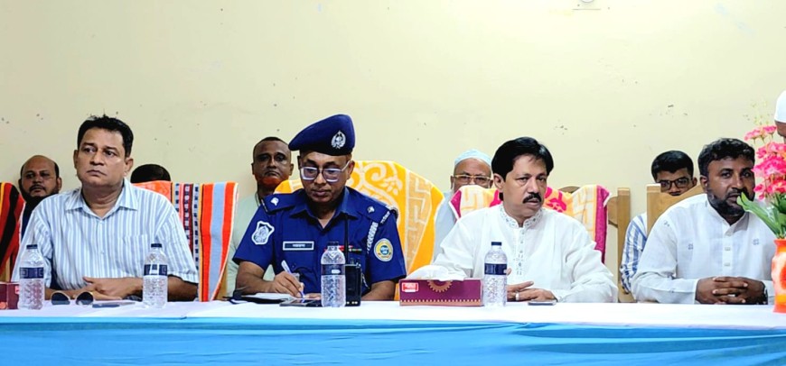লালমোহনে অপরাধ প্রতিরোধ বিষয়ক সভা অনুষ্ঠিত