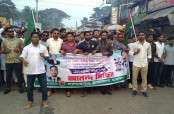 ইলিয়াস-নয়নের নেতৃত্বে লালমোহনে ছাত্রদলের আনন্দ মিছিল