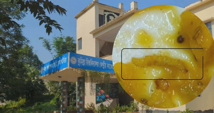 কুবির কেন্দ্রীয় ক্যাফেটেরিয়ার খাবারে পোকা, শিক্ষার্থীদের ক্ষোভ