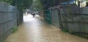টানা বৃষ্টিতে জলজটে টেকনাফ, দুর্ভোগে জনজীবন