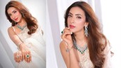 সাদা শাড়িতেও মোহময়ী মিম